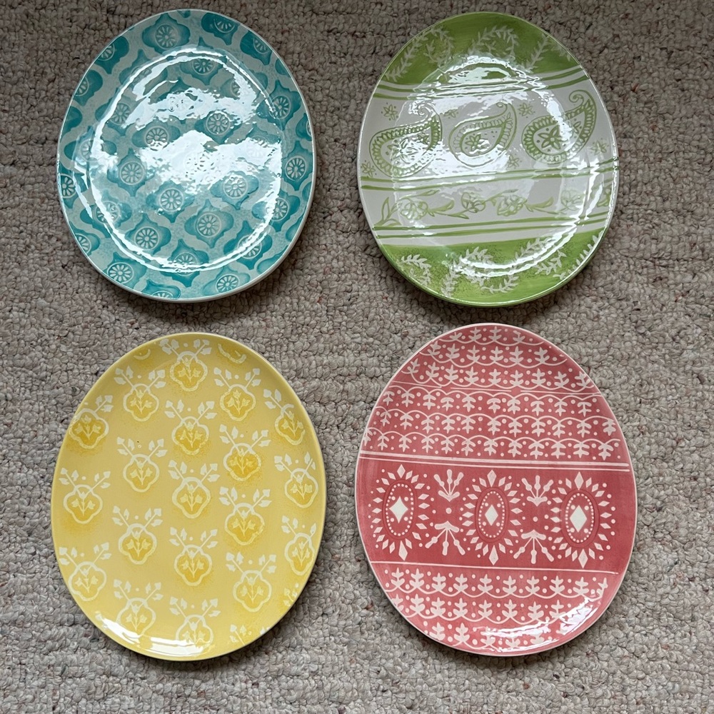 Easter plates from Pottery Barn